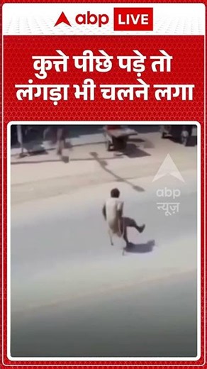 Viral News : कुत्ते पीछे पड़े तो लंगड़ा भी चलने लगा | #ytshorts #dogattack #viralvideo