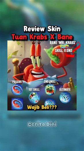 Review Skin Tuan Krabs X Bane MLBB