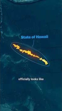 The True Size of Hawaii 🏝️ #Hawaii #USA #Geography