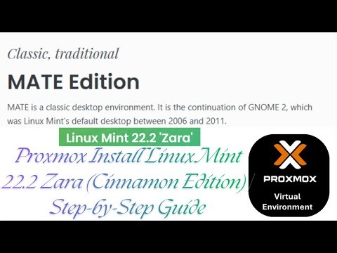 Proxmox Install Linux Mint 22.2 Zara (MATE Edition) | Full Step‑by‑Step Guide