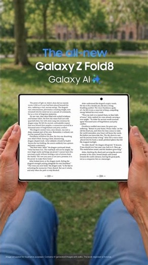 Reads like a book. Fits in your pocket | Galaxy Z Fold8 | Samsung