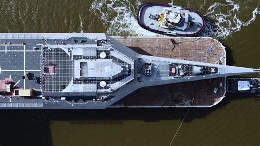 Watch this $500 million US warship unleash 220 rounds a minute from its 57mm cannon