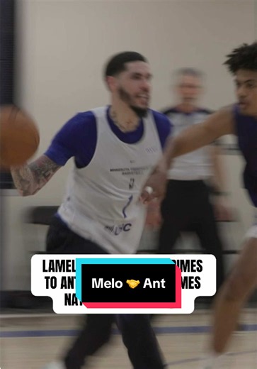 Melo 🤝 Ant… perfect match! #NBA #basketball #LaMeloBall #AnthonyEdwards #Timberwolves