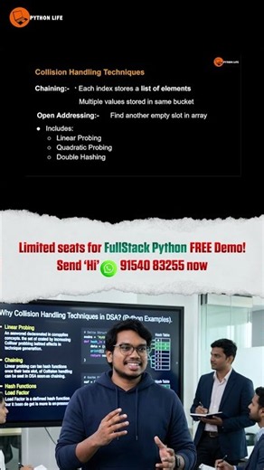 Collision Handling Techniques Explained Easy | Hashing | DSA with Python | PythonLife