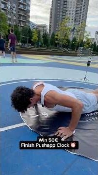 Can He Beat the PushApp Clock And Win €50? ⏰💪 #pushupchallenge #pushappclock