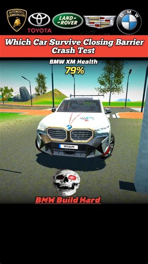 Close Bariar🚧Crash Test💀Car Simulator2 #tweening #bmw #shorts #lamborghini #trollface #carsimulator