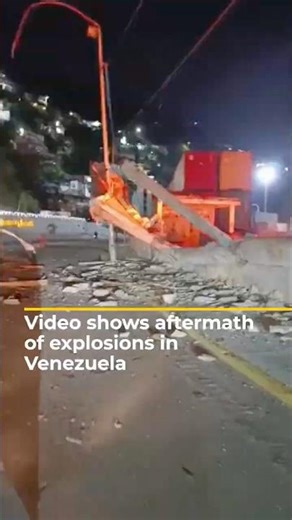 Video shows aftermath of explosions in Venezuela | AJ #shorts