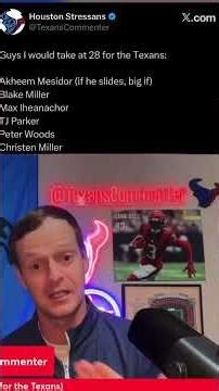 Who are your guys that you would take at 28 for the Texans? Here’s mine: