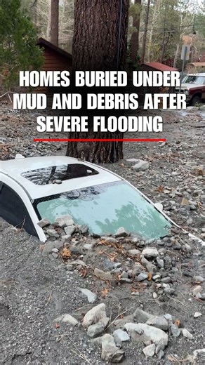 WATCH: Emergency crews in California released video showing homes and vehicles buried under mud and debris left behind by flash flooding and mudflows in San Bernardino County. | Fox News