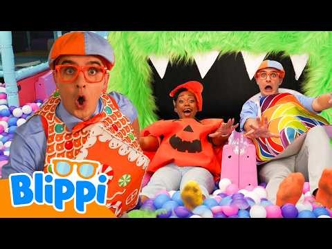 Blippi & Meekah throw a Hallowen Party | Playground & Games | Educational Videos for Kids