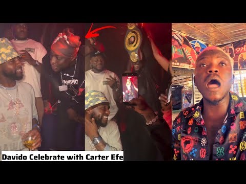Portable Cry as Davido Celebrate with Carter Efe after Beating Portable in Boxing Fight