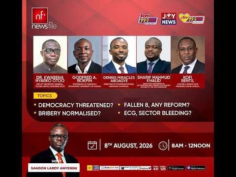 LIVE! NEWSFILE 8-8-26: DEMOCRACY THREATENED? BRIBERY NORMALISED? FALLEN 8. ECG BLEEDING?
