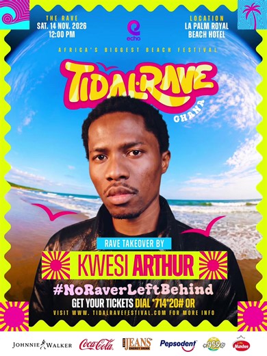 Kwesi Arthur Live at Tidal Rave 2026 – Rave Stage Saturday Nov 14