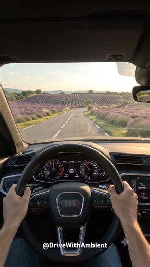 Golden Hour Lavender Fields Drive | Provence France POV 🌸🇫🇷 #Shorts