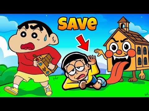 Shinchan & Nobita Save Baby Brainrot From Evil Brainrot 😱😱 | Shinchan And Nobita Game | Funny Game |