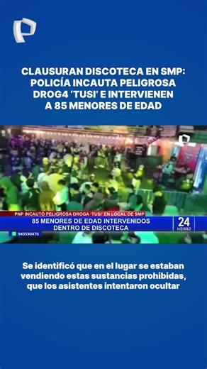 Intervención de la PNP en Discoteca de Menores de Edad en San Martín de Porres
