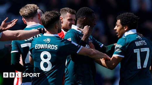 Plymouth Argyle 2-2 Exeter City: Devon derby ends in dramatic late draw