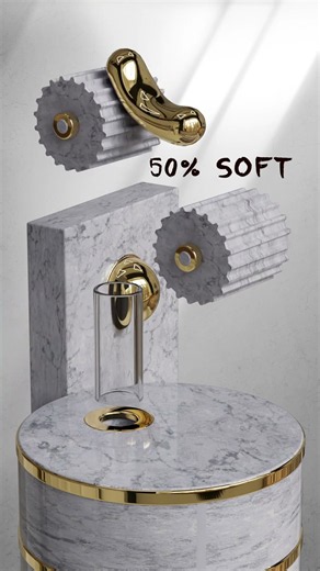 0% vs 100% Gear x Cylinder Soft Body 3D Simulation in Cinema4d