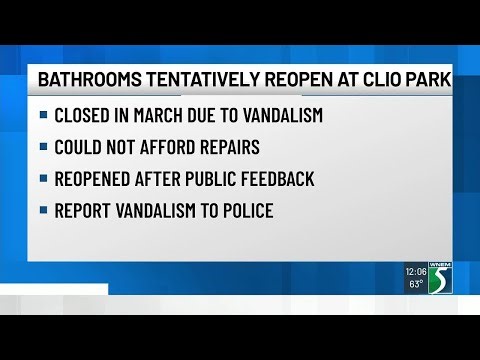 Bathrooms tentatively reopen at Clio park
