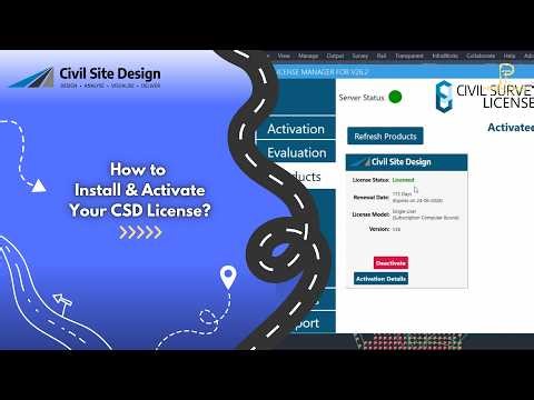 How to Install & Activate Your Civil Site Design Software License?