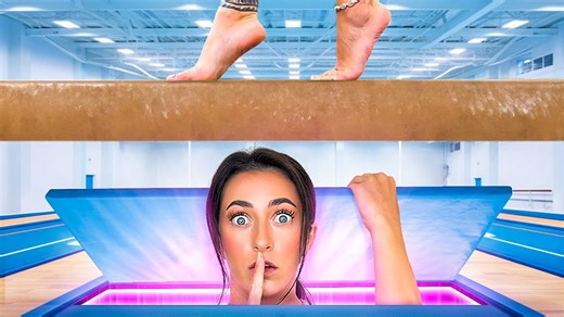 Athletes build a secret room inside a gymnastics gym