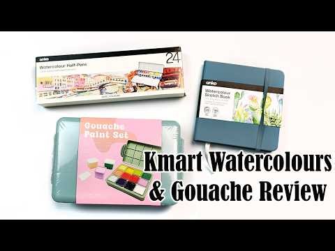 More Cheap Art Supplies from KMart! Watercolour Paints, Journal and Jelly Gouache - WITH LIDS!