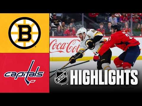 Bruins vs. Capitals | NHL Highlights | March 14, 2026