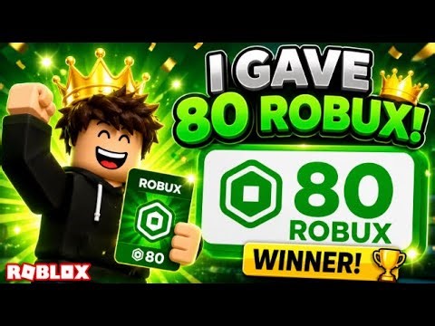 🔥 I GAVE 80 ROBUX TO A RANDOM WINNER! 💸🏆 | Roblox Giveaway