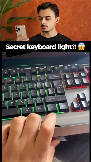Secret Keyboard Light Hack! ⌨️✨ #shorts #lifehacks #diy #keyboard #experiment #rgb