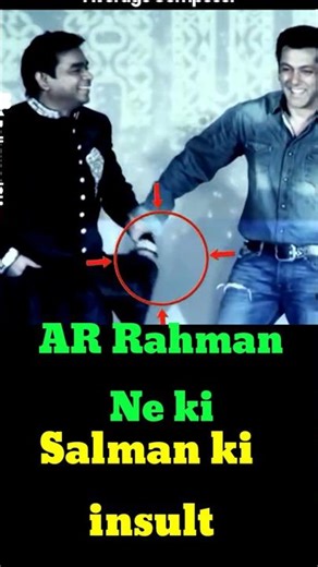 A. R. Rahman insult Salman Khan in Public 😵‍💫 #funny #flyxo #shortsfeed #comedy #shorts