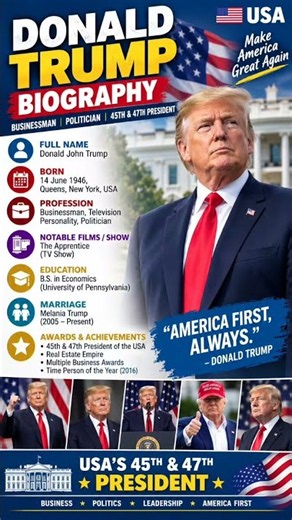 Donald Trump Biography 🇺🇸 | Life Story, Business Career & Presidency #DonaldTrump #USA