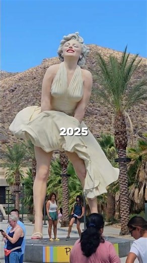 Then and Now — Marilyn Monroe’s White Dress: 1955 to 2025 Giant Statue