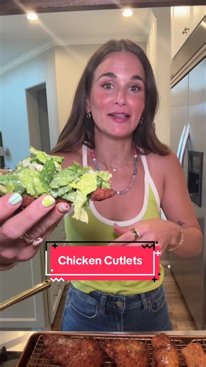 Easy Chicken Cutlets with Caesar Salad Recipe