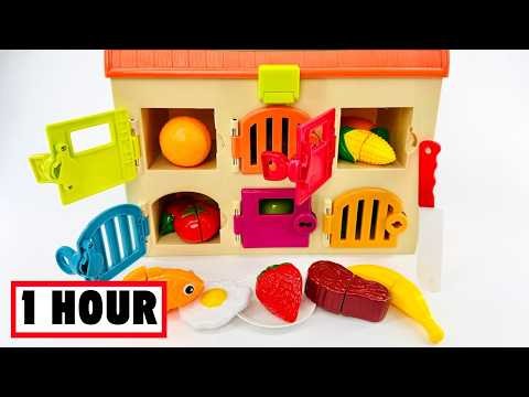 Kids Learn Fruits and Vegetable Names and COLORS | Toddlers Learn Counting, ABC's, Numbers