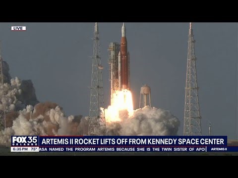 Artemis II rocket lifts off from Kennedy Space Center