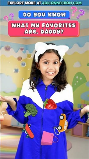 Do You Know My Favorites? 🥰 | Adi & Daddy Fun Conversation | Adi Connection AC #shorts