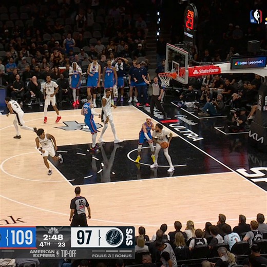 OKC's BIGS PROTECTING THE RIM 🚫 Holmgren SWAT. Hartenstein SWAT. The Thunder lead with under a m…