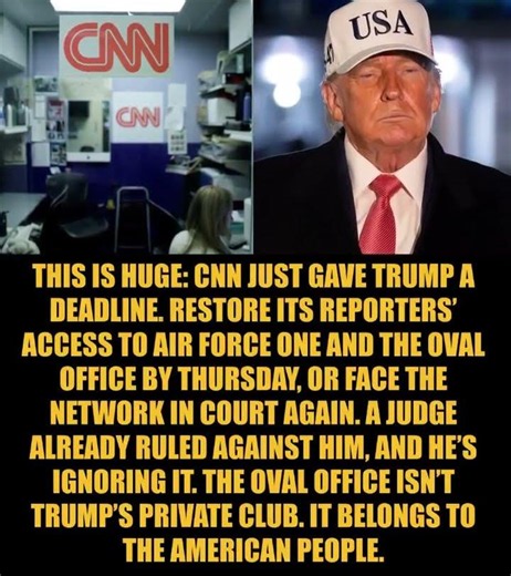 🚨 CNN Gives Trump a Deadline! Air Force One Press Fight Escalates 🇺🇸