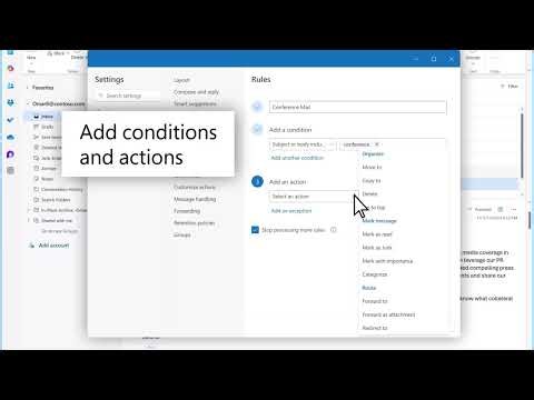 How to set up email rules New Outlook for Windows