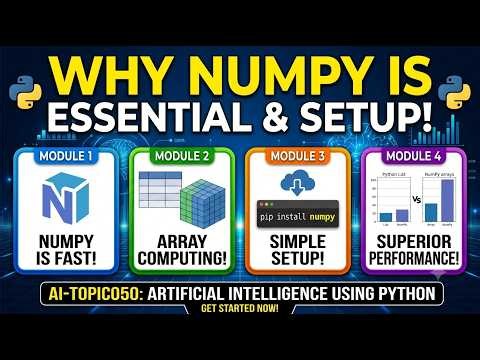 AI-Topic050 | Why NumPy? Environment Setup & Installation | Python Data Science | AI Using Python