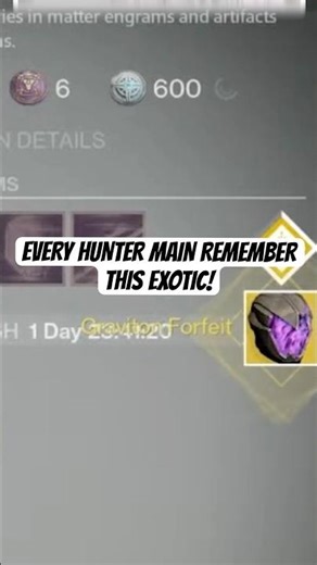 Every Hunter main remembers this exotic!