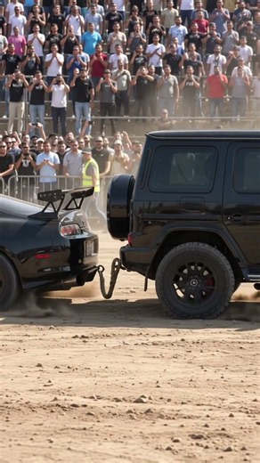 Black Supra MK4 vs AMG G63 😈 INSANE Tug of War! 🔥
