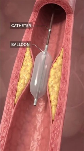 How a Stent Opens a Blocked Heart Artery ❤️🫀#HeartHealth #Angioplasty #Stent #HumanBodyYouTube