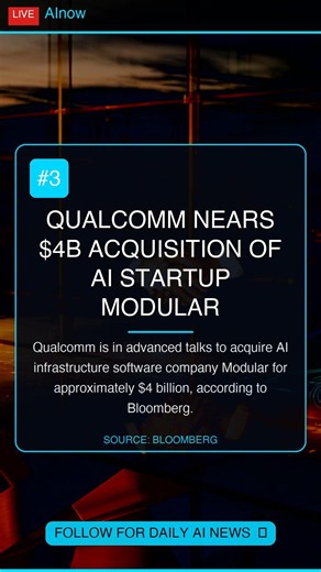 Qualcomm Nears $4B Acquisition of AI Startup Modular #Shorts