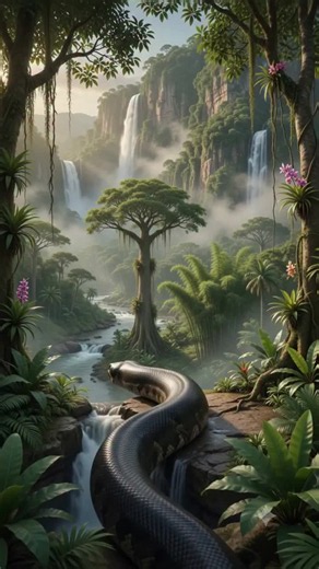 200-Foot Giant Black Anaconda Crosses the Amazon Mega Valley with 10-Lane Highway, Four Railway Tracks and International Airport Runway | Ultra Realistic 8K Hollywood Wildlife Documentary Featuring Epic Drone Cinematography and Breathtaking Jungle Landscapes Hashtags: #GiantAnaconda #Amazon #8K #NatureDocumentary #AIAnimation