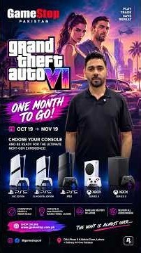 GTA 6 Countdown Begins! Only 1 Month Left 🔥 PS5, PS5 Pro & Xbox Series X/S | GameStop Pakistan