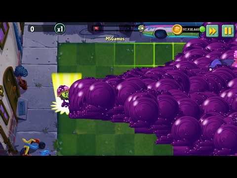 PvZ 2 Challenge - All Plants level max x20 use 5 Power Up Vs Dark Ages Gargantuar Zombie Level 15
