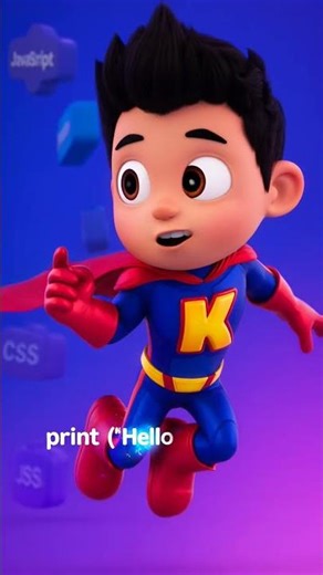 Learn Python in 10 Seconds 🦸‍♂️ | print("Hello World") for Kids
