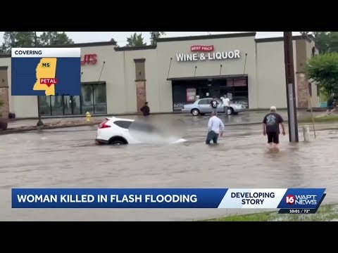 Woman killed after SUV swept away in South Mississippi flash flooding