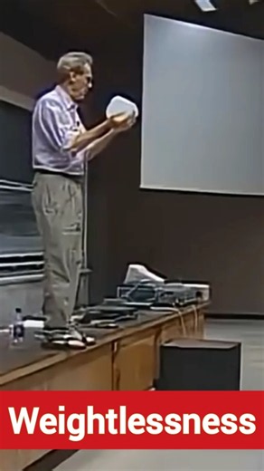 Weightlessness Explained with a Simple Physics Demo 🤯 | Walter Lewin #Shorts